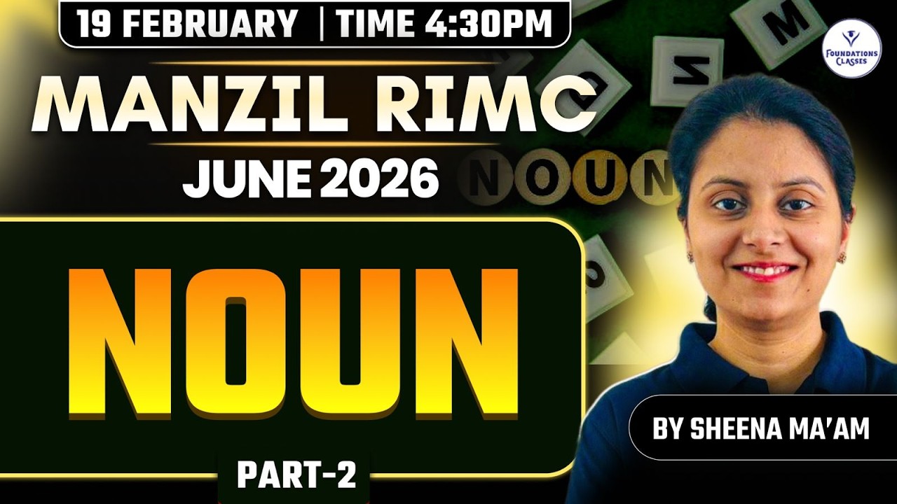 RIMC June 2026 English Grammar | Noun Part-2 | RMS & Sainik School Entrance Preparation