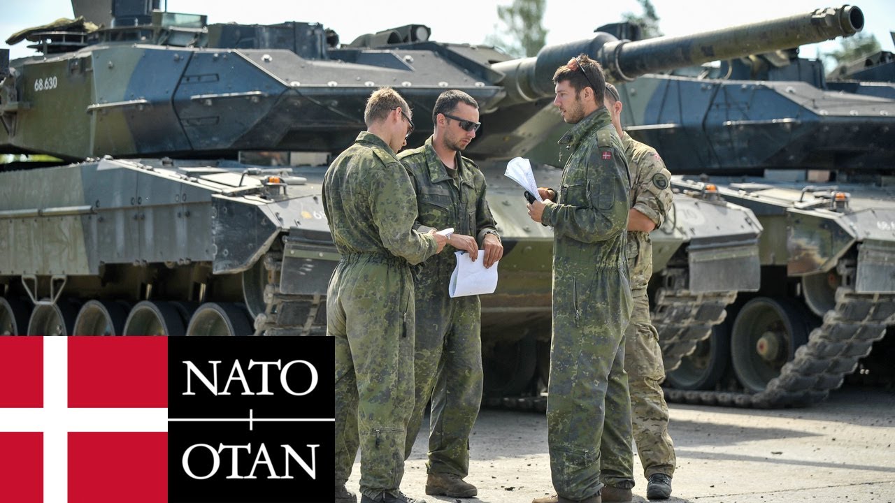 Датская Королевская Армия, НАТО. Танки Leopard 2 и бронетехника на учениях в Латвии.