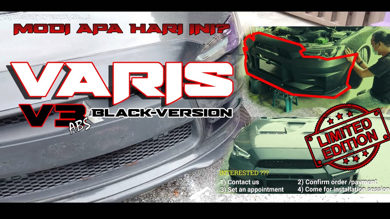 First Appearance Varis V3 Black ABS Bumper Mitsubishi Lancer Proton Inspira Evo10