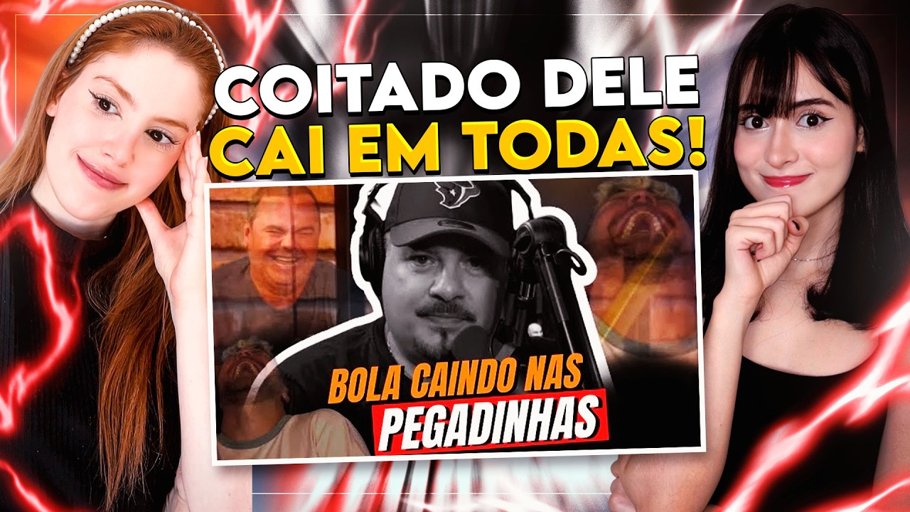 REACT | BOLA CAINDO igual bobinho nas PEGADINHAS no Ticaracaticast | CR Reacts