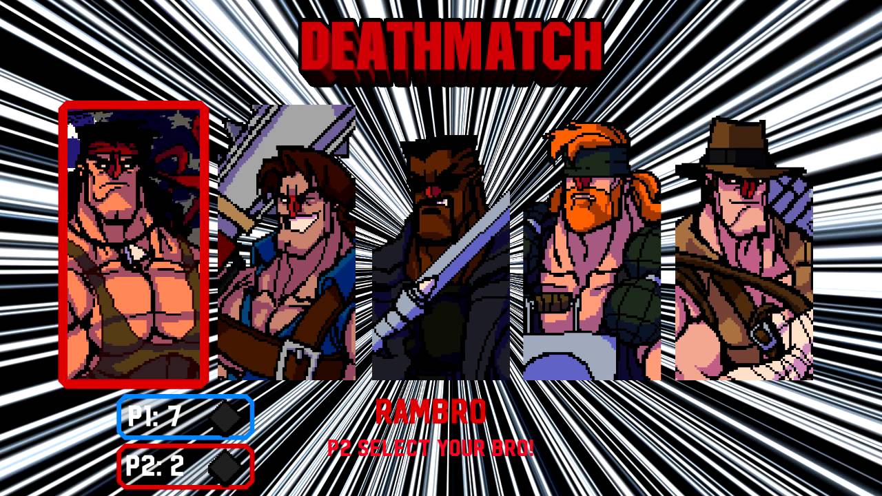 BroForce Multiplayer Game Mode Gameplay - Round #1