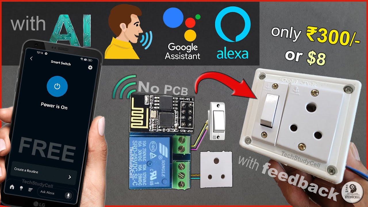 Проект ESP01 ESP8266 IoT | Sinric Pro Управление реле Alexa и Google Assistant 2025
