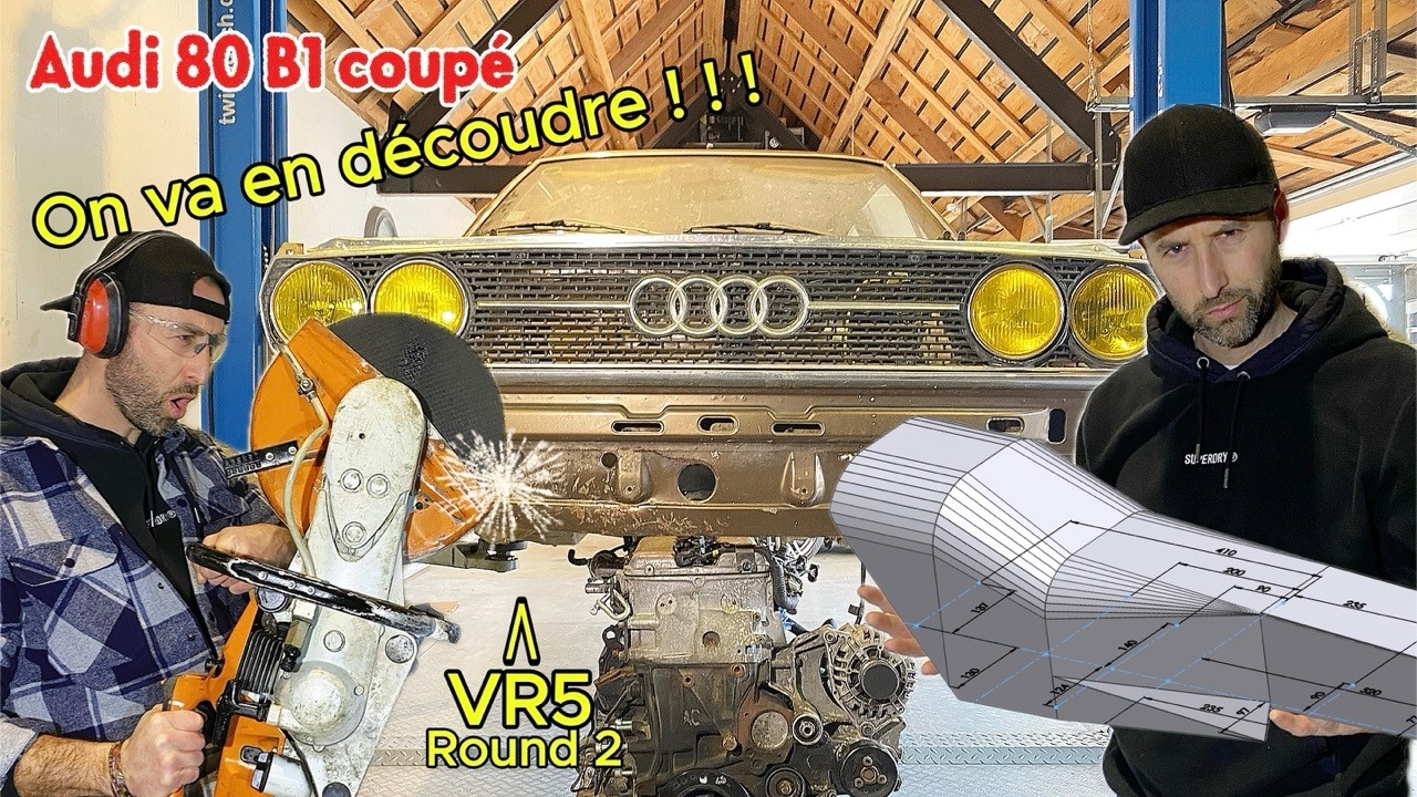 Round 2 : Tronçonneuse VS Audi 80 B1 coupé - le VR5 ça passe