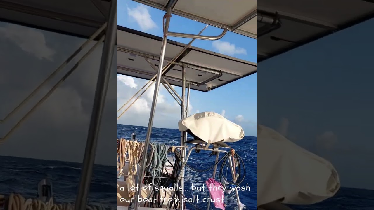 Atlantic crossing  on Catamaran Lagoon 380. 2100 nm in 14 days. Huge waves.
