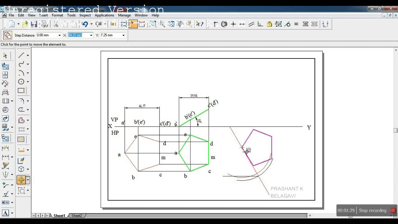 VTU PROJECTION OF PLANES - PENTAGON
