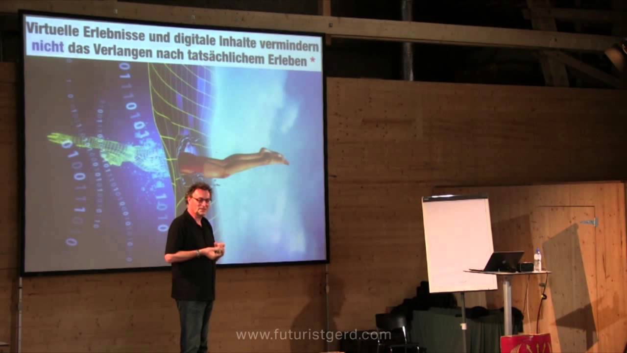 Die Zukunft der Kultur: virtuelle versus reelle Erlebnisse? Futurist Redner Gerd Leonhard