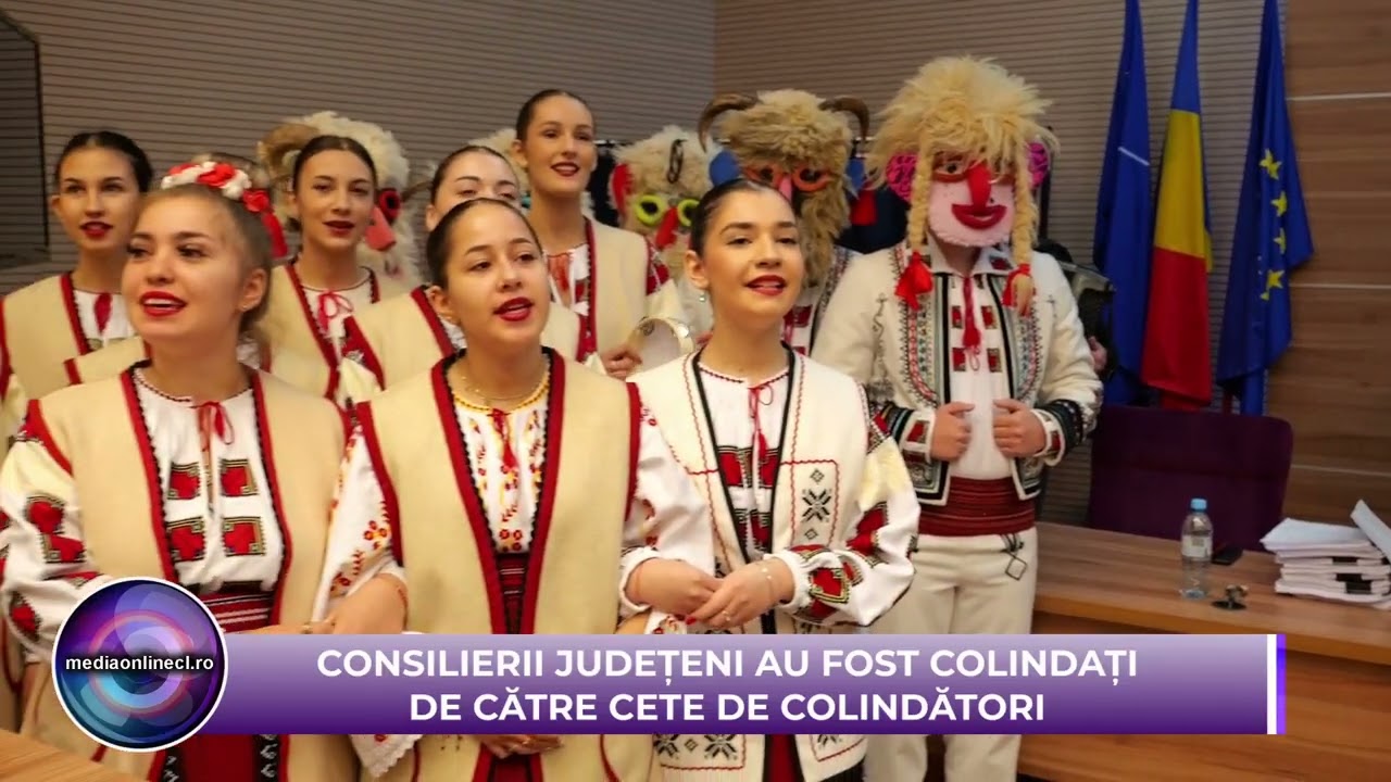 CONSILIERII JUDEȚENI AU FOST COLINDAȚI                     DE CĂTRE CETE DE COLINDĂTORI