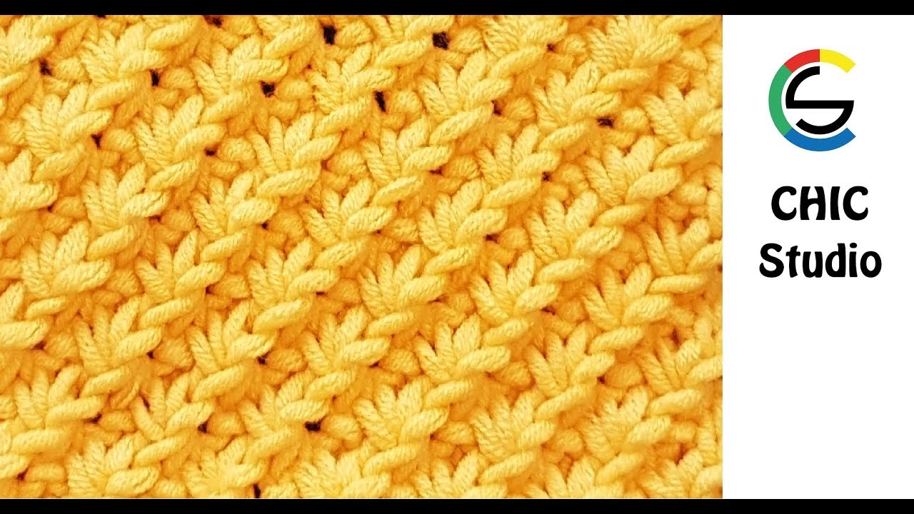 การถักนิตติ้งลาย Daisy Stitch : แบบที่ 014 (CHIC Studio)