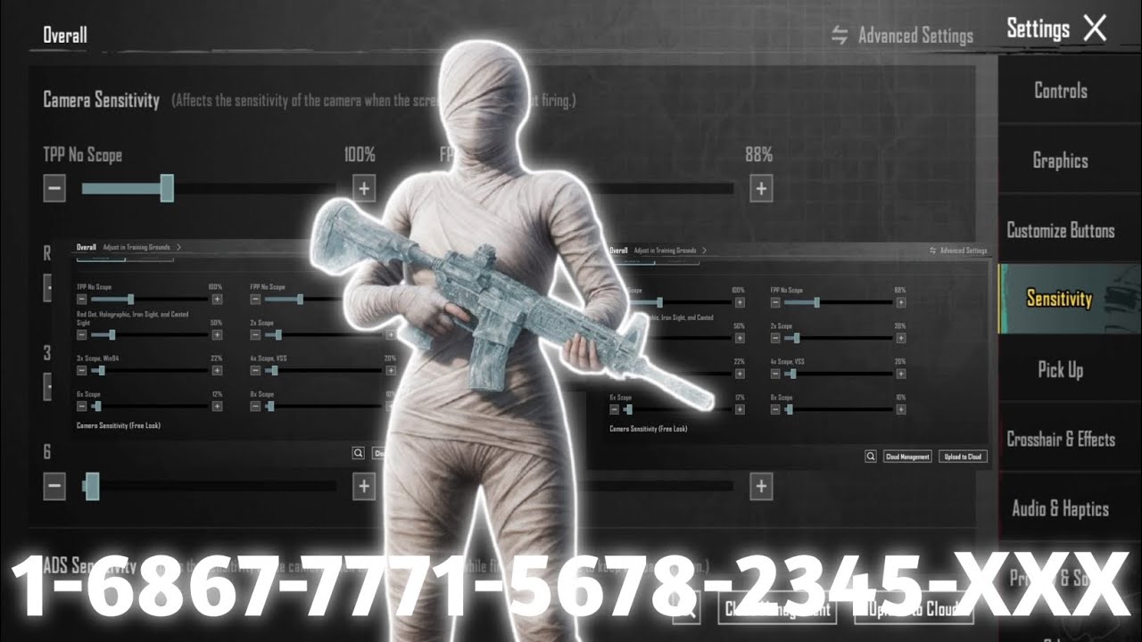 Best Zero Recoil Sensitivity Code 🎯 | BGMI/PUBG Mobile (1-6867-7771...)