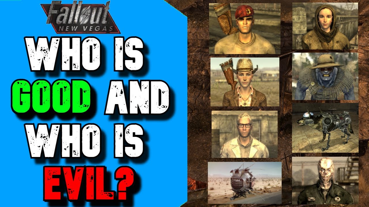 Таблица мировоззрений Fallout: New Vegas — определение принадлежности каждого компаньона к добру ...