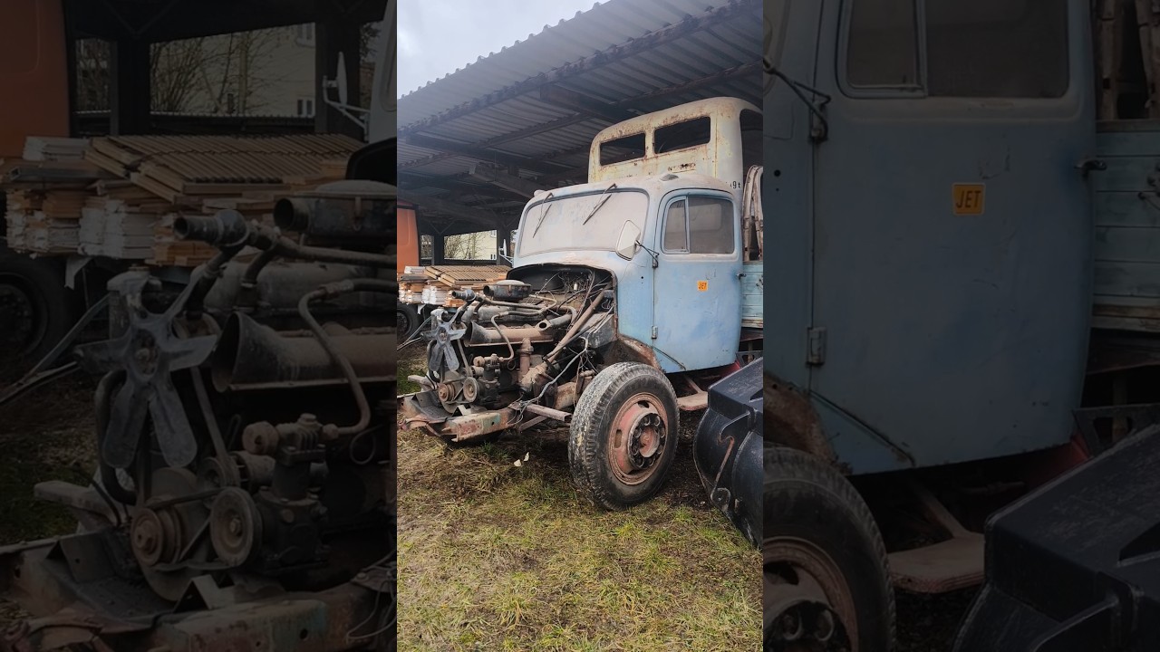Kolejne potworki wychodzą z ukrycia! Stary dobry Mercedes Diesel! #automobile #mercedes #lkw #shorts