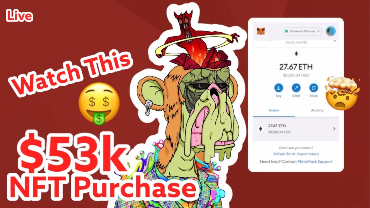Buying a $53,000 NFT while live-streaming! Mutant Ape Yacht Club