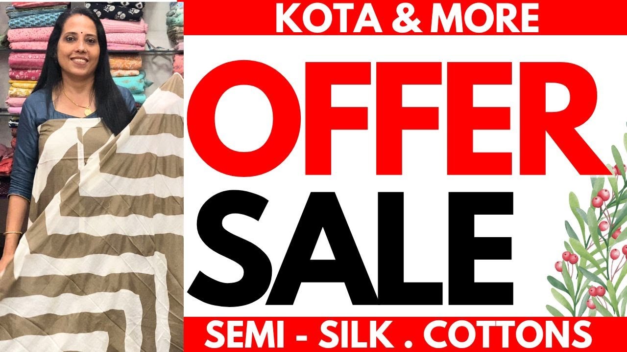 OFFER SALE🌹SEMI-SILK & SEMI-TUSSAR🌹KOTA🌹COTTONS SUIT PIECES🌹04JAN25