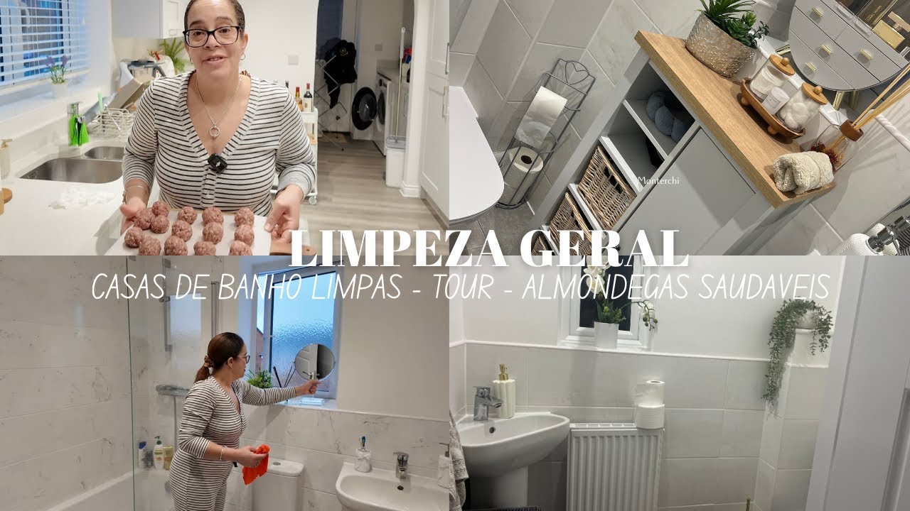 Part #2 | Limpeza Geral das Casas de Banho +Tour | A Suite Ficou Aconchegante | Almôndegas Saúdaveis