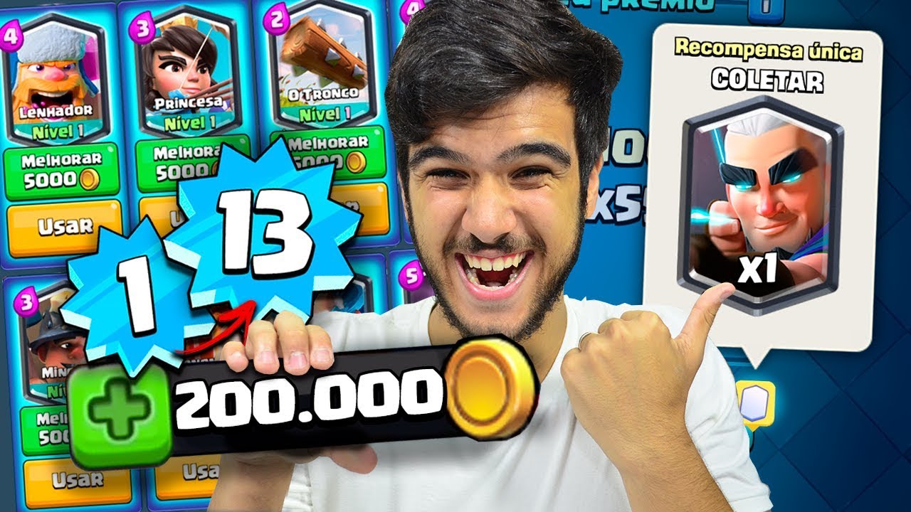 UPEI TODAS AS CARTAS PRA CONSEGUIR O ARQUEIRO MÁGICO!! NÍVEL 1 AO NÍVEL 13 #5 - CLASH ROYALE