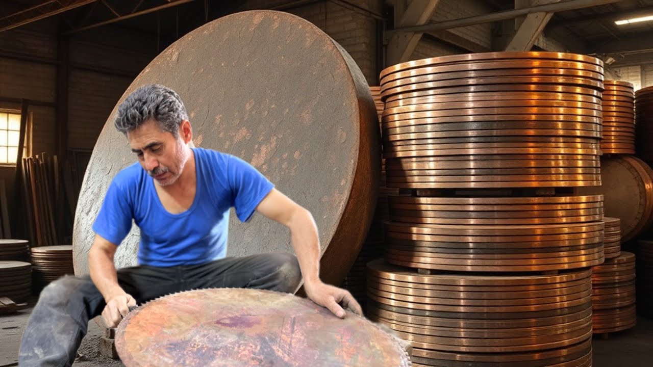 A masterpiece is created with artistic blows of a hammer on copper sheets / Copper crafts 😍⚒️🇮🇷