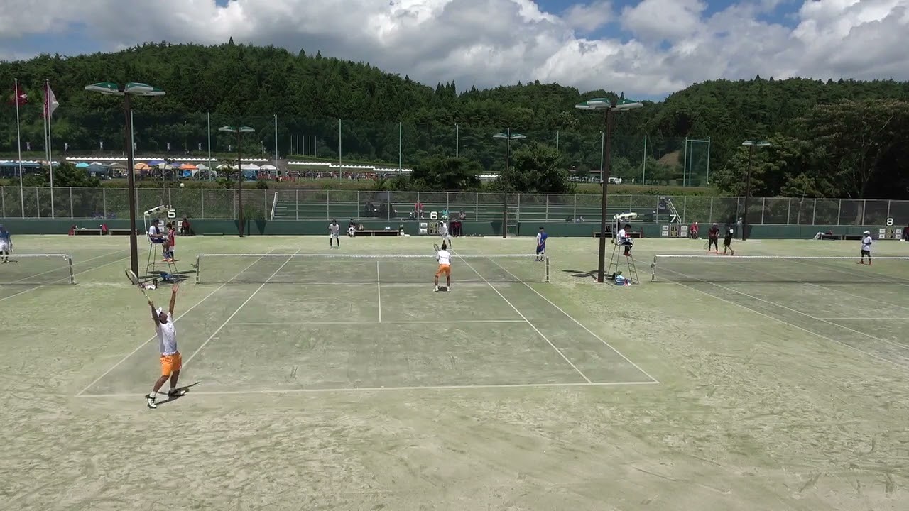 2021年IH ソフトテニス 男子個人2回戦 髙田志温・木内陸人 上宮(大阪) vs 浜岡渉・佐藤静流 南筑(福岡)
