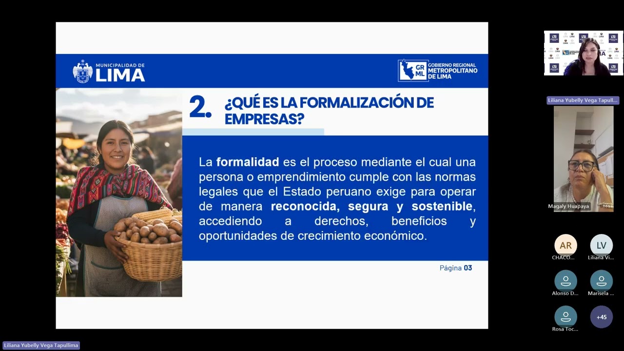 Sesión 3: Pre Incubación de Negocios GRML y Municipalidad de Jesús María