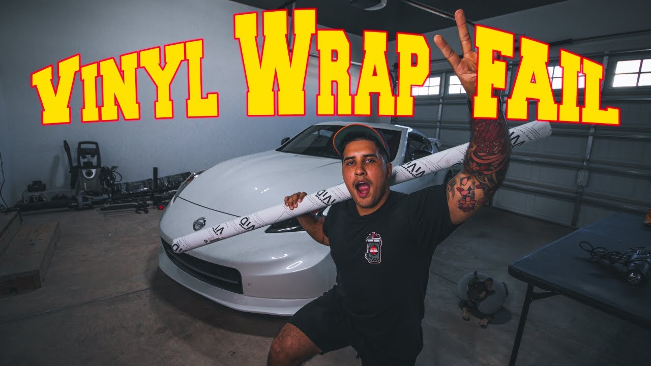 FIRST time trying to VINYL WRAP my 370z NISMO! *fail*