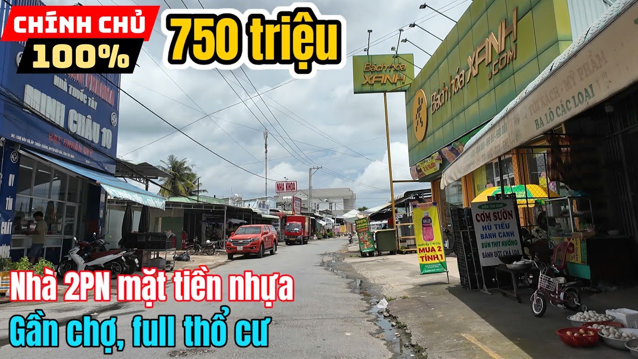 Nhà mặt tiền nhựa Tây Ninh 2PN cách chợ Bàu Gõ 300m ngay xã Bến Cầu giá 750tr full thổ sổ hồng riêng