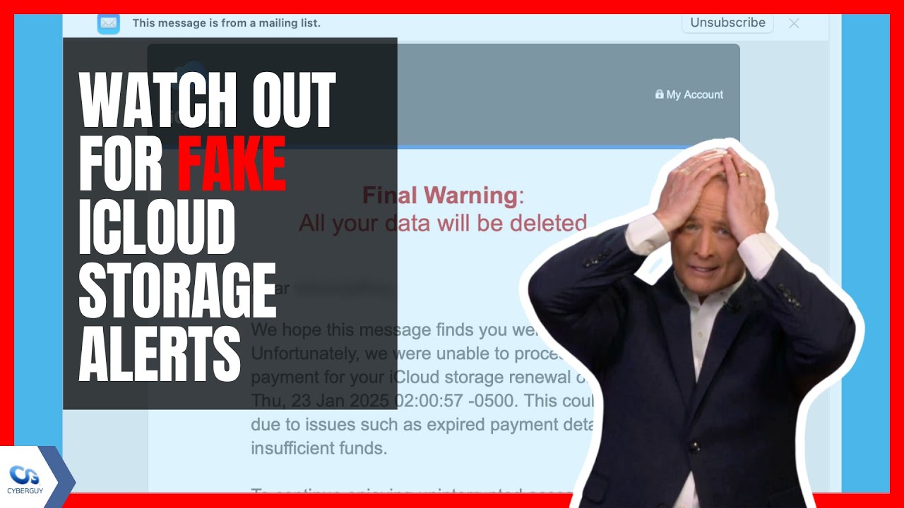 Don't fall for that sneaky iCloud storage alert in your inbox | Kurt the CyberGuy