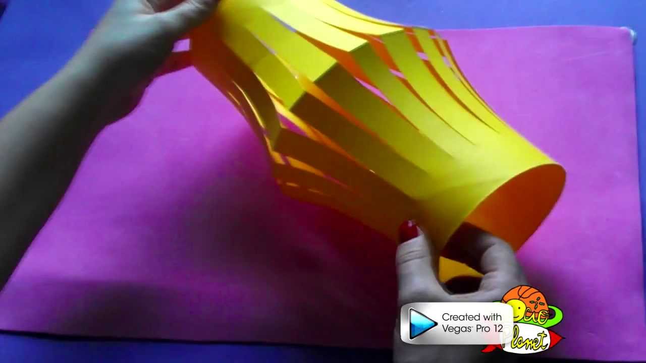 Cómo realizar farolillos con folios o cartulinas