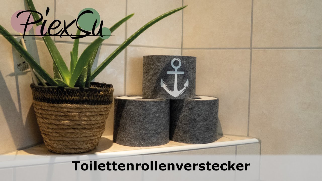 Plotteranleitung - Toilettenrollenverstecker basteln + plotten mit Filz | PiexSu