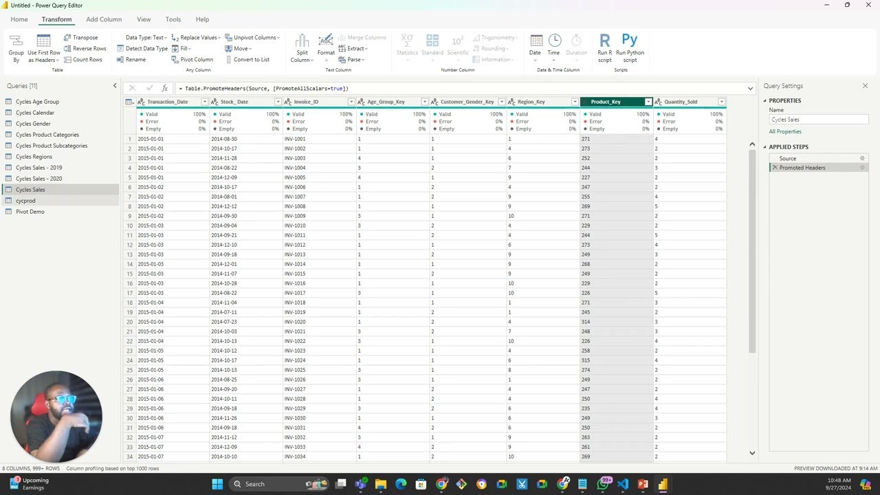 11  Data Transformation Techniques  Grouping, Pivoting, Merging & Appending Queries