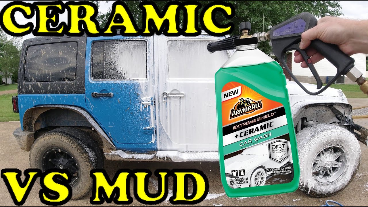 Armor All Ceramic Car Wash vs Muddy Jeep! Amazing!!