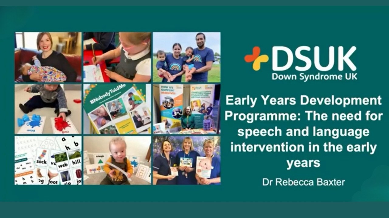 Early years speech and language support for children with Down syndrome | EYDP webinar