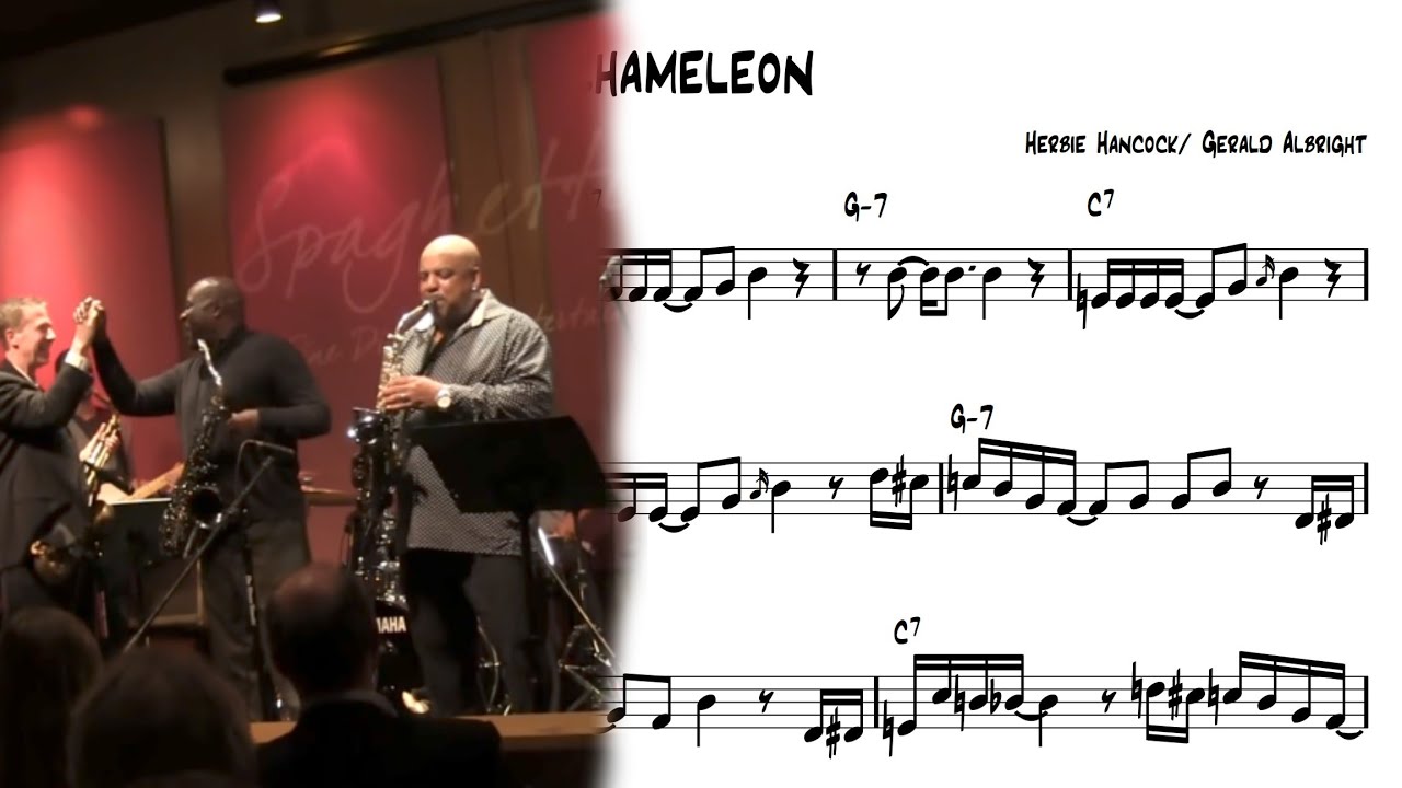 Chameleon - Gerald Albright Transcription