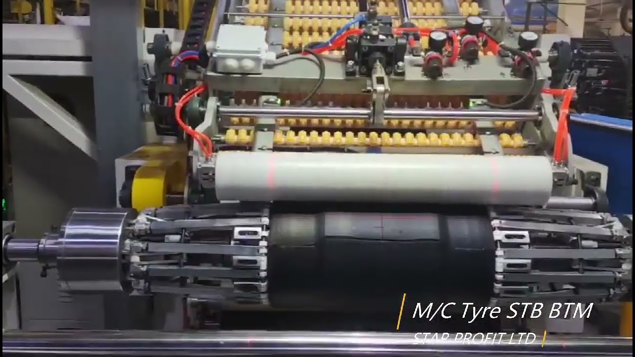 Motorcycle tire building machine (TBM)