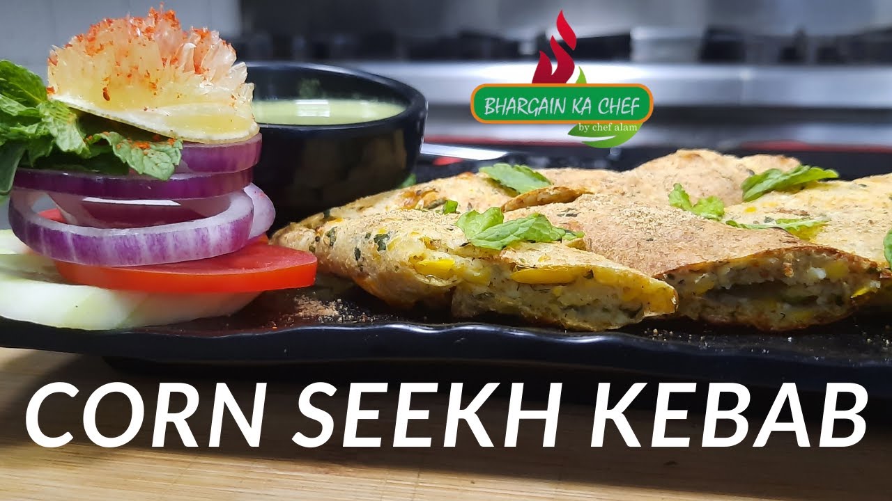 Makai Seekh Kabab | मकाई सीक कबाब | Corn Seekh Kebab | How To Make Corn Seekh Kebab At Restaurant