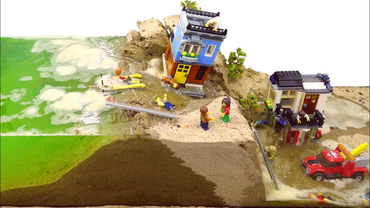 Dam Breach Experiment - Dam Failure Caused A Flooding Lego City, Simulation Of Dam Failure