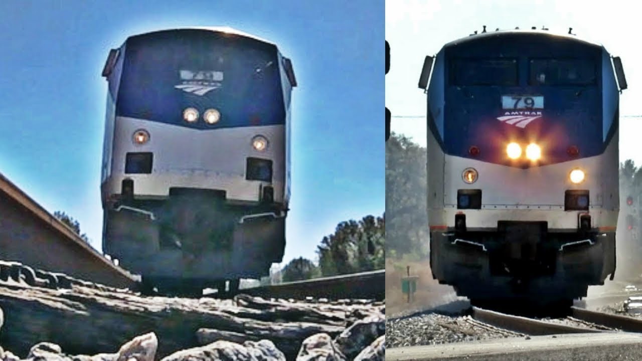 Amtrak Train Runs Over GoPro at Curve!
