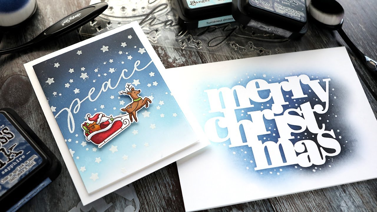2 Ink Blended Holiday Cards - NEW Simon Holiday 2020 Release