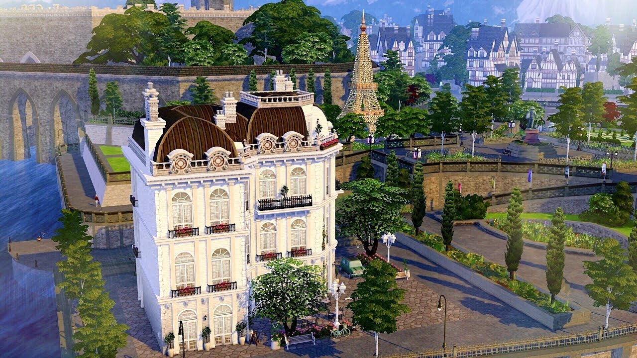 Parisian Hotel Restaurant • The Sims 4 • No CC | Speed Build