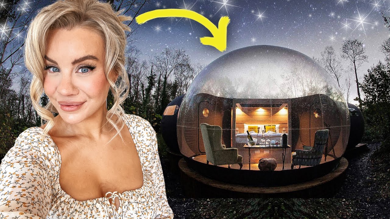 Spenderar en natt i vårat bubbeltält + budar på hus!
