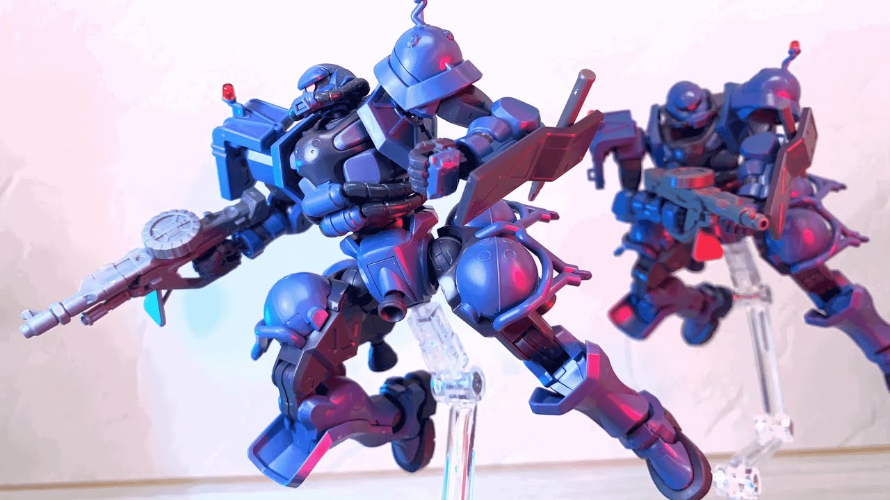 ガンプラコマ撮り HG 軍警ザク 組み立て GUNPLA stop motion POLICE ZAKU