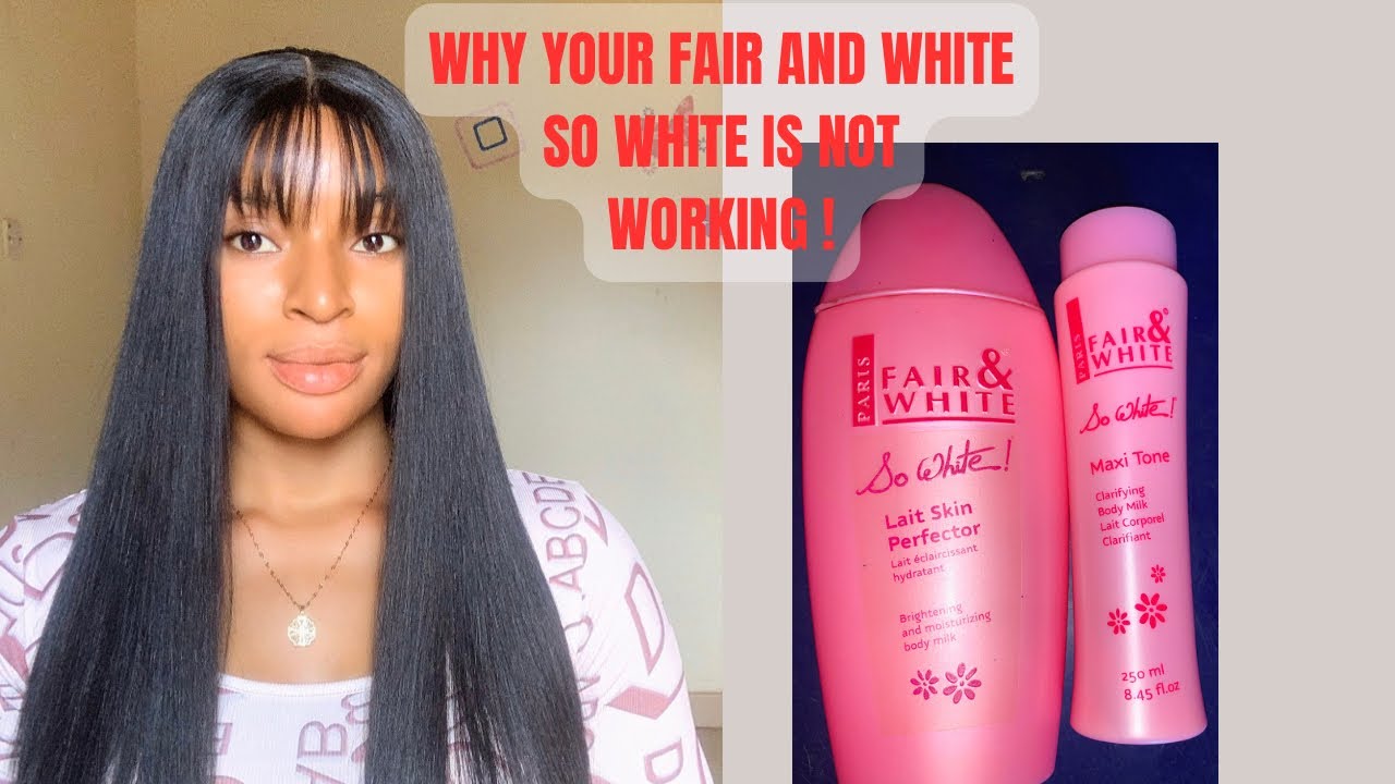 Почему ваш лосьон Fair and White So White не работает?