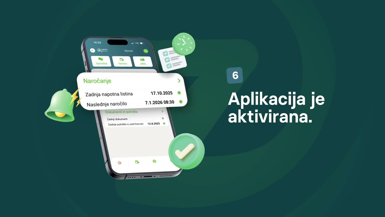 zVEM - Kako aktiviram mobilno aplikacijo