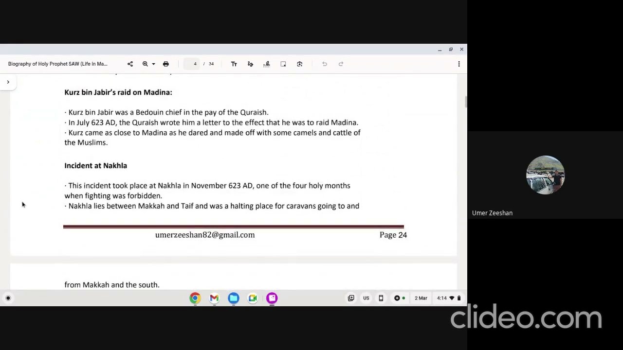Life in Madinah Revision Part 1 class 2 March 2026