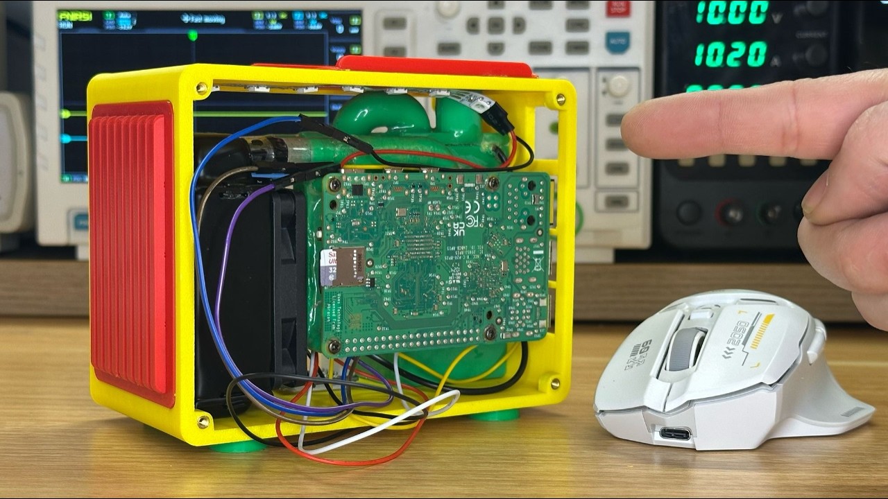 корпус мини-ПК Raspberry Pi 5, водяное охлаждение ЦП, DIY Мини многофункциональный ПК