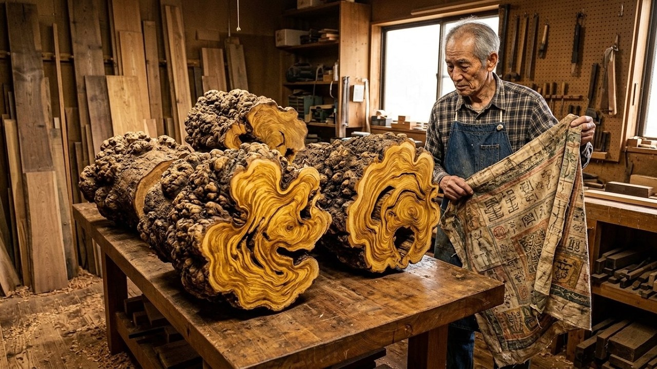 Watch this! What is This Old Carpenter Doing with The Discarded Wood and Cloth?