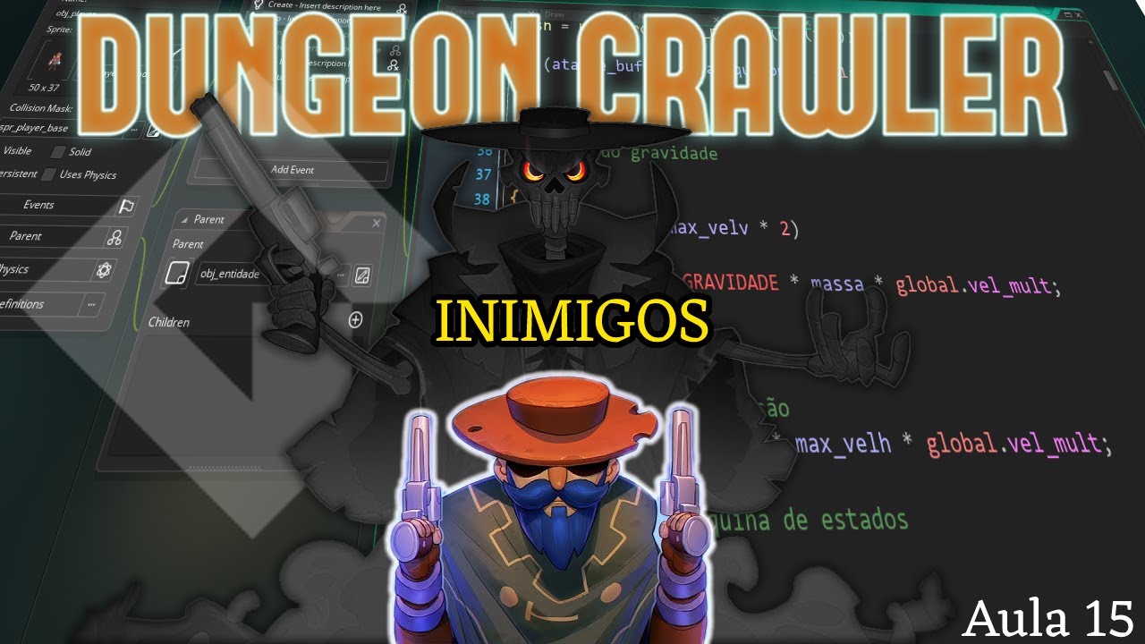 Tutorial Dungeon Crawler #15 - Criando os inimigos - Game Maker Studio 2