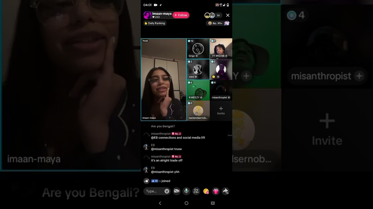 Tic tock llive backendsernobase network authentic at 3 40 am get at the new tock on IG to story live