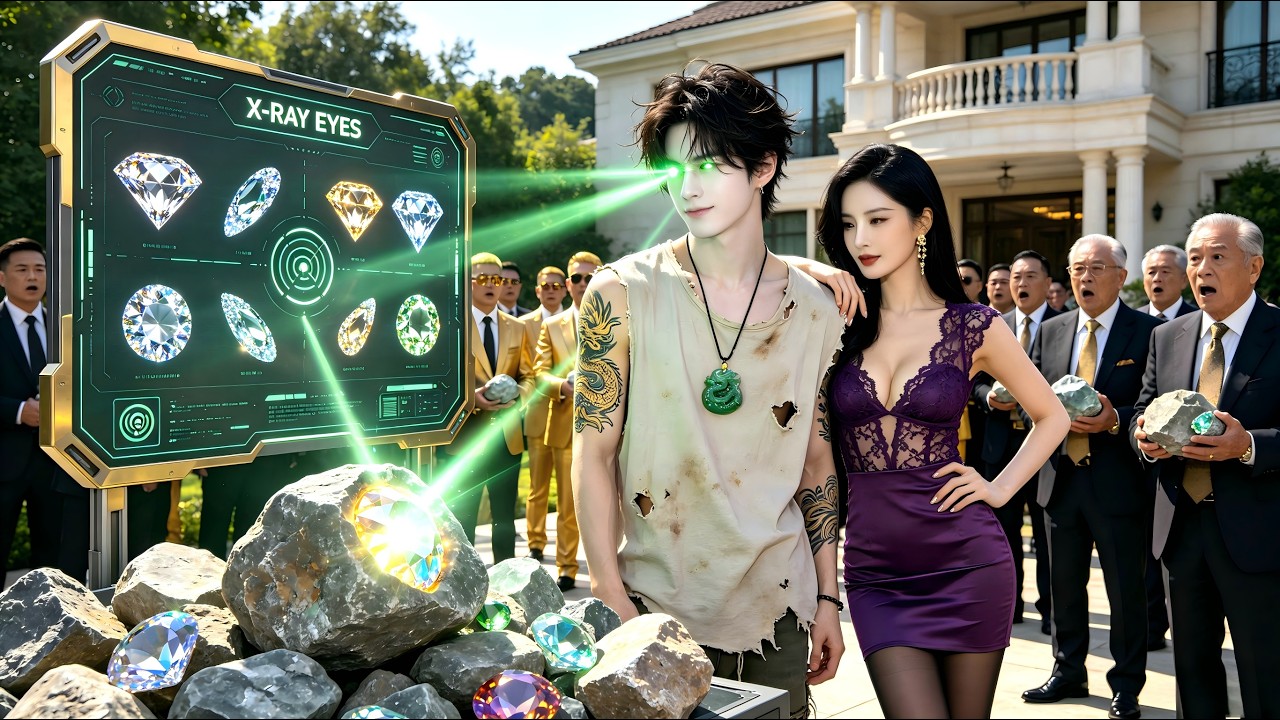 Poor boy beaten by rich heir awakens X-ray eyes via blood, appraises jade, makes fortune, wins CEO
