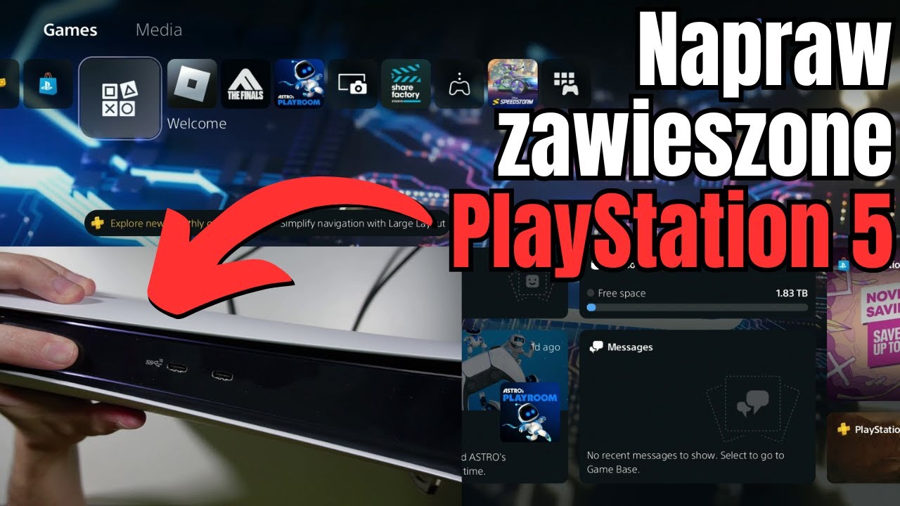 PS5: Jak naprawić zawieszoną konsolę - Wymuś ponowne uruchomienie (PS5/PS5 Slim/PS5 Pro)