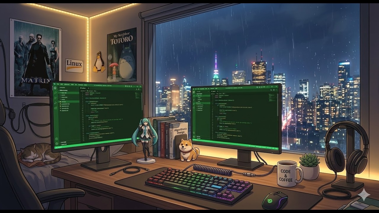 Rainy Night Coding – Deep Focus Music for Programmers | Ctrl + Fury