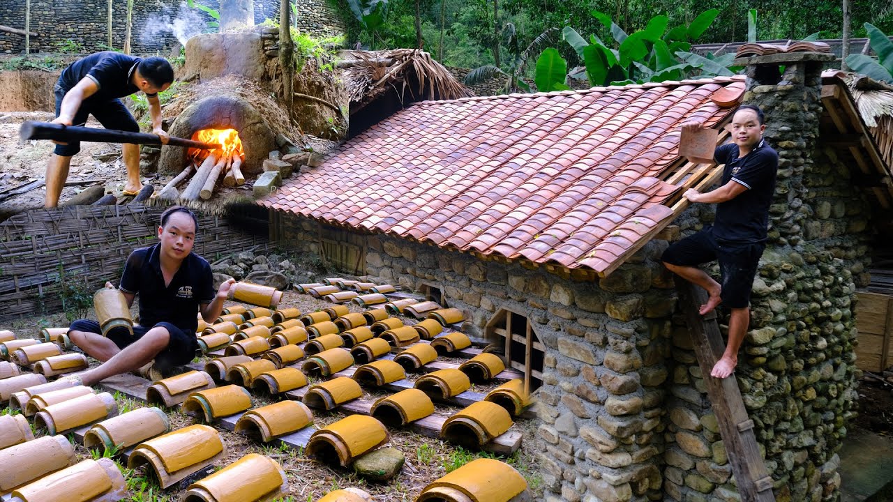 Inherited Ancient Skills: Duong Turns Raw Clay into Fired Tiles and Roofs a Stone House